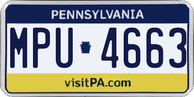 PA license plate MPU4663