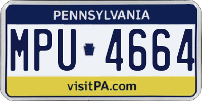 PA license plate MPU4664