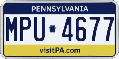 PA license plate MPU4677