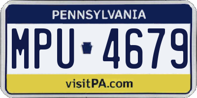 PA license plate MPU4679