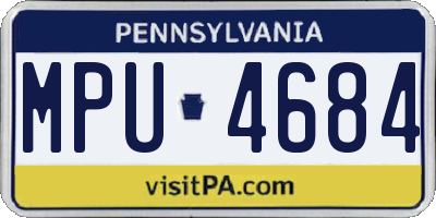 PA license plate MPU4684