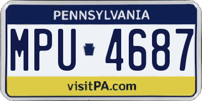 PA license plate MPU4687