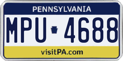 PA license plate MPU4688