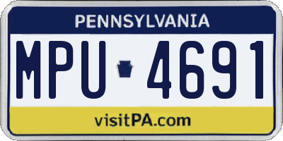 PA license plate MPU4691