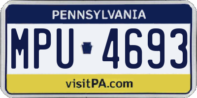 PA license plate MPU4693