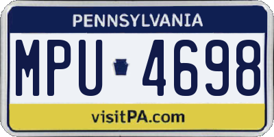 PA license plate MPU4698