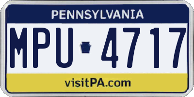 PA license plate MPU4717
