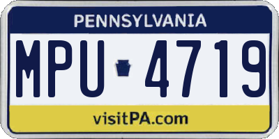 PA license plate MPU4719