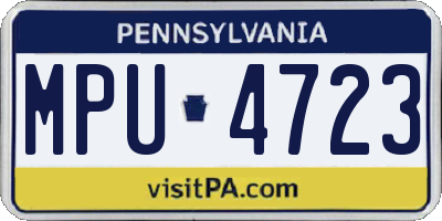 PA license plate MPU4723