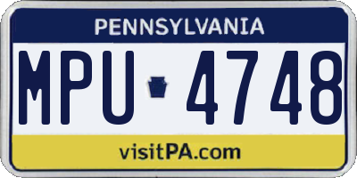 PA license plate MPU4748