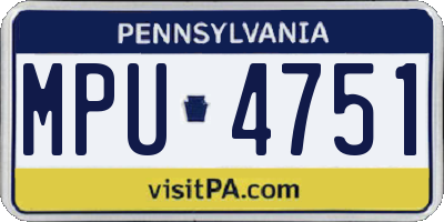 PA license plate MPU4751