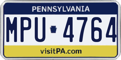 PA license plate MPU4764