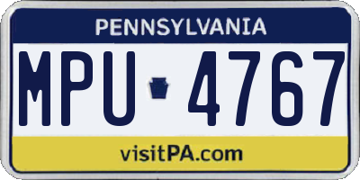 PA license plate MPU4767