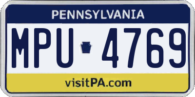 PA license plate MPU4769