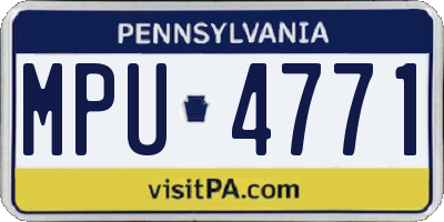 PA license plate MPU4771