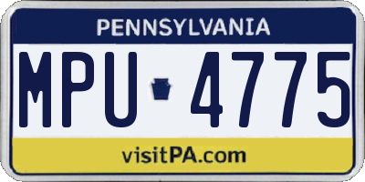 PA license plate MPU4775