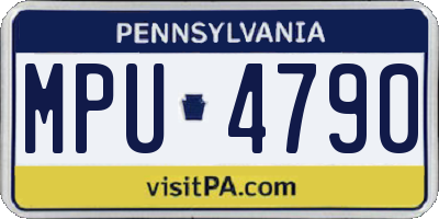 PA license plate MPU4790