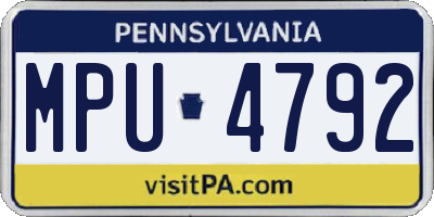 PA license plate MPU4792