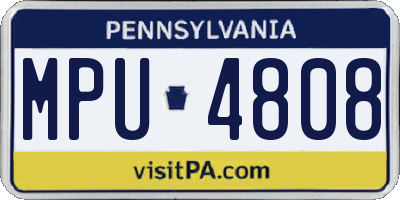 PA license plate MPU4808