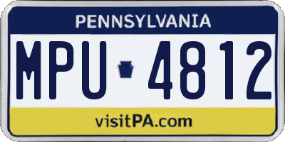 PA license plate MPU4812