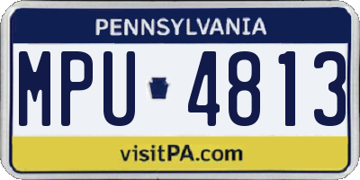 PA license plate MPU4813