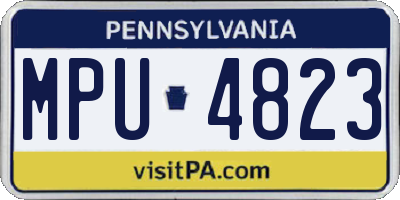 PA license plate MPU4823