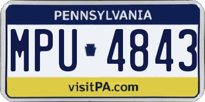 PA license plate MPU4843