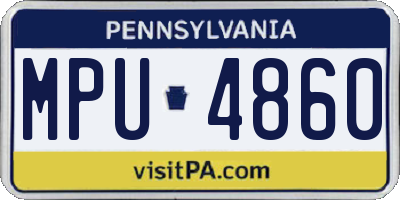 PA license plate MPU4860