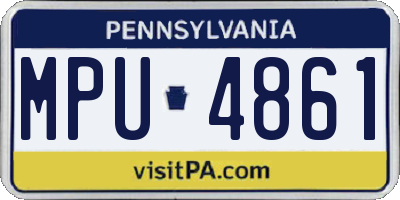 PA license plate MPU4861