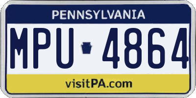 PA license plate MPU4864