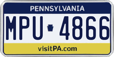 PA license plate MPU4866