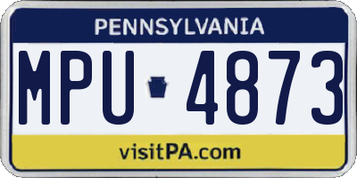 PA license plate MPU4873