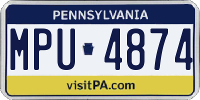 PA license plate MPU4874
