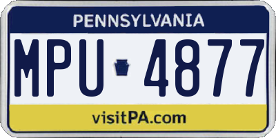 PA license plate MPU4877