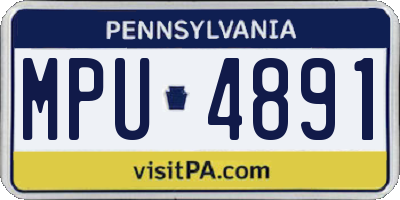 PA license plate MPU4891