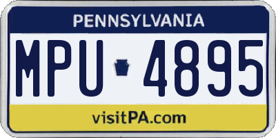 PA license plate MPU4895