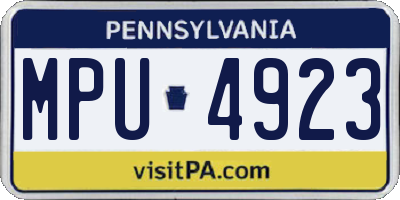 PA license plate MPU4923