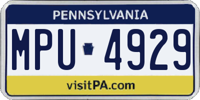 PA license plate MPU4929