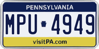 PA license plate MPU4949