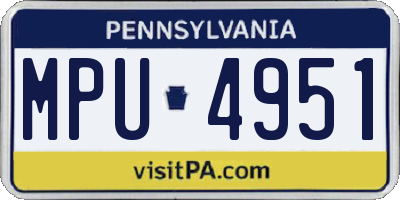 PA license plate MPU4951