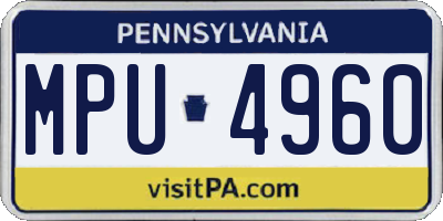 PA license plate MPU4960