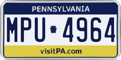 PA license plate MPU4964