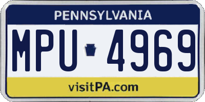 PA license plate MPU4969