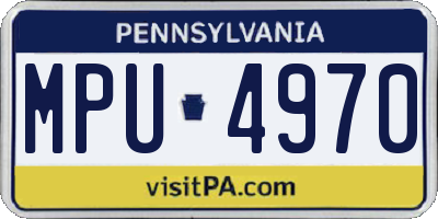 PA license plate MPU4970