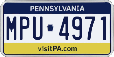 PA license plate MPU4971