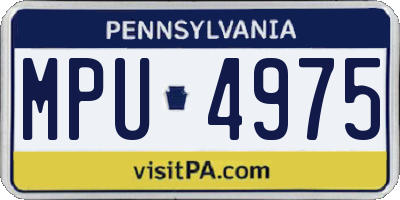 PA license plate MPU4975