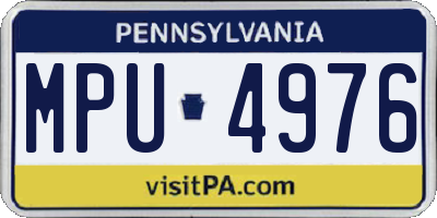 PA license plate MPU4976