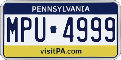 PA license plate MPU4999