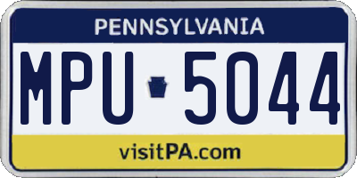 PA license plate MPU5044
