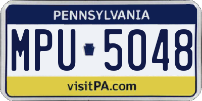 PA license plate MPU5048